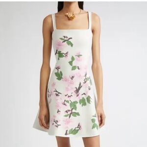 Oscar de la Renta Cherry Blossom Knit Dress